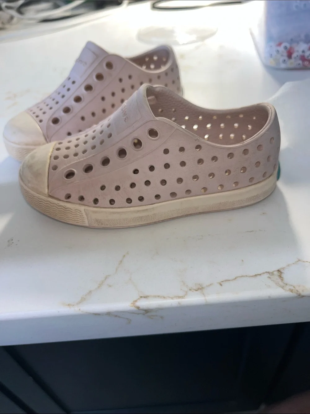 Native Kids Slip-On Water Shoes in Blush Pink
